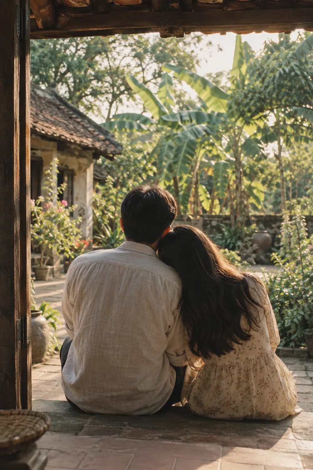 Bậc thềm ngôi nhà cũ